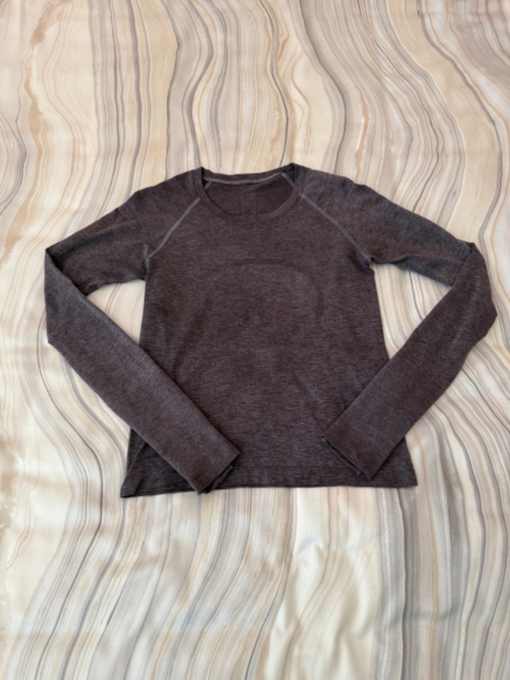 Lululemon Swiftly Tech Long-Sleeve Shirt 2.0 *Waist Length - Sequoia/Warm Ash 6 - Picture 11 of 12